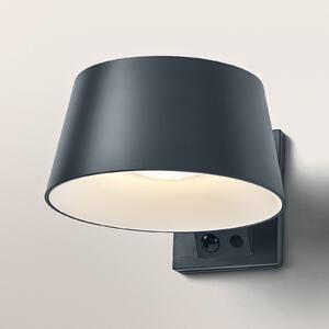 OSRAM Ηλιακό φωτιστικό τοίχου ENDURA STYLE BRELLA, γκρι, αισθητήρας IP54, ρυθμιζόμενος, Γκρι, Πλαστικό, σύγχρονο, Πρίζα τοίχου κάτω