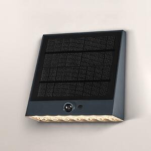 OSRAM Ηλιακό φωτιστικό τοίχου ENDURA STYLE FIN, γκρι, αισθητήρας, IP54, ρυθμιζόμενος, Γκρι, Πλαστικό, σύγχρονο, Γωνιακός τοίχος