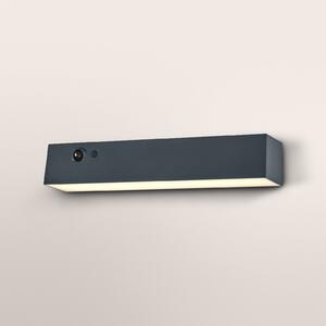 OSRAM Ηλιακό φωτιστικό τοίχου ENDURA STYLE SHORE, γκρι, αισθητήρας, IP54, ρυθμιζόμενος, Γκρι, Πλαστικό, σύγχρονο, Γωνιακός τοίχος