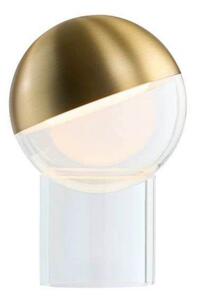 FRANDSEN LED-Akku-Τραπεζοειδής λάμπα Pila, ορείχαλκος, 20 cm, ρυθμιζόμενη, ρυθμιζόμενος, Χρυσό / Ορείχαλκου, Σαλόνι / τραπεζαρία, Πλαστικό, σύγχρονο