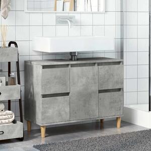 VidaXL Ντουλάπι Νιπτήρα Γκρι Σκυρ. 80 x 33 x 60 εκ. Επεξεργασμένο Ξύλο