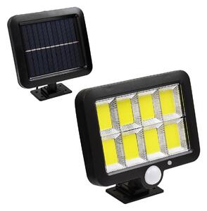 GloboStar® 71464 Αυτόνομος Ηλιακός Προβολέας LED 160 8 x COB 40W 2000lm με Ενσωματωμένη Μπαταρία 2400mAh - Φωτοβολταϊκό Πάνελ με Αισθητήρα Ημέρας-Νύχτας - PIR Αισθητήρα Κίνησης Αδιάβροχο IP65 Ψυχρό Λευκό 6000K