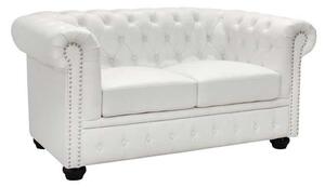 ΚΑΝΑΠΕΣ 2ΘΕΣΙΟΣ T.CHESTERFIELD HM3010.02 ΤΕΧΝΟΔΕΡΜΑ ΛΕΥΚΟ ΜΑΤ 155x90x73 εκ