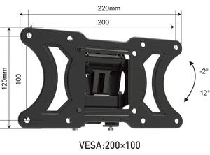 Osio OSM-7825 Βάση τηλεόρασης 10″ – 32″ VESA 200 x 100