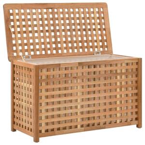 VidaXL Καλάθι/Μπαούλο Απλύτων 77,5x37,5x46,5 εκ. Μασίφ Ξύλο Καρυδιάς