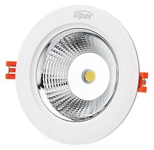 LIPER LED χωνευτό spot LP-COB7B, 7W, 4000K, Φ9.8, λευκό