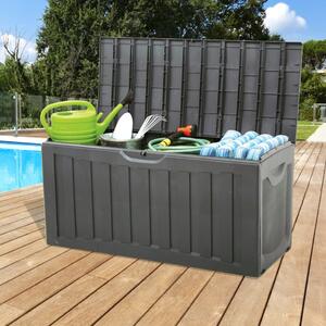 VidaXL Μπαούλο Αποθήκευσης Μαύρο 118 x 53 x 57 εκ. Πολυπροπυλένιο