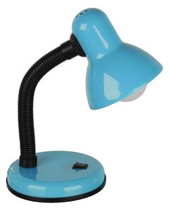 GloboStar® STUDENT BLUE 01532 Μοντέρνο Επιτραπέζιο Φωτιστικό Γραφείου Μονόφωτο 1 x E27 Θαλασσί με Λευκό Μεταλλικό με Διακόπτη ΟN/OFF Καμπάνα Φ12 x Υ32cm