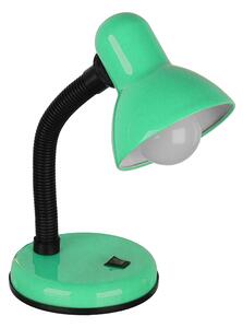 GloboStar® STUDENT GREEN 01533 Μοντέρνο Επιτραπέζιο Φωτιστικό Γραφείου Μονόφωτο 1 x E27 Πράσινο με Λευκό Μεταλλικό με Διακόπτη ΟN/OFF Καμπάνα Φ12 x Υ32cm