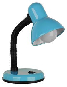 GloboStar® STUDENT BLUE 01532 Μοντέρνο Επιτραπέζιο Φωτιστικό Γραφείου Μονόφωτο 1 x E27 Θαλασσί με Λευκό Μεταλλικό με Διακόπτη ΟN/OFF Καμπάνα Φ12 x Υ32cm