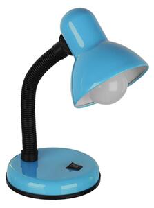 GloboStar® STUDENT BLUE 01532 Μοντέρνο Επιτραπέζιο Φωτιστικό Γραφείου Μονόφωτο 1 x E27 Θαλασσί με Λευκό Μεταλλικό με Διακόπτη ΟN/OFF Καμπάνα Φ12 x Υ32cm