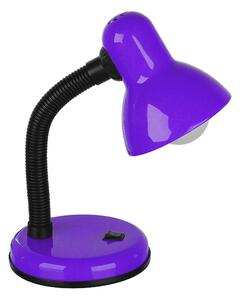 GloboStar® STUDENT PURPLE 01537 Μοντέρνο Επιτραπέζιο Φωτιστικό Γραφείου Μονόφωτο 1 x E27 Μωβ με Λευκό Μεταλλικό με Διακόπτη ΟN/OFF Καμπάνα Φ12 x Υ32cm