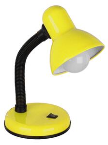 GloboStar® STUDENT YELLOW 01536 Μοντέρνο Επιτραπέζιο Φωτιστικό Γραφείου Μονόφωτο 1 x E27 Κίτρινο με Λευκό Μεταλλικό με Διακόπτη ΟN/OFF Καμπάνα Φ12 x Υ32cm