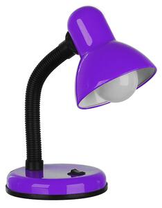 GloboStar® STUDENT PURPLE 01537 Μοντέρνο Επιτραπέζιο Φωτιστικό Γραφείου Μονόφωτο 1 x E27 Μωβ με Λευκό Μεταλλικό με Διακόπτη ΟN/OFF Καμπάνα Φ12 x Υ32cm