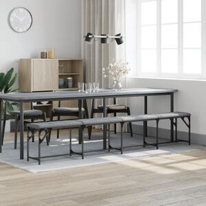 VidaXL Πάγκος Τραπεζαρίας Ανοιχτό Γκρι 248x32x45 εκ. Ατσάλι / Ύφασμα