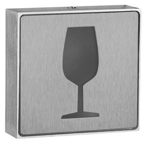 GloboStar® SENSATI 75662 Φωτιστικό Τοίχου Ένδειξης GLASS OF WINE LED 1W AC 220-240V IP20 - Σώμα Αλουμινίου - Μ11 x Π11 x Υ3cm - Πορτοκαλί