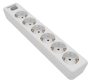 PHILIPS πολύπριζο SPN1162WA, 6x schuko 16A, 2m, λευκό