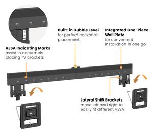 BRATECK επιτοίχια βάση LED-1948 για TV 43"-100", ultra slim, έως 75kg