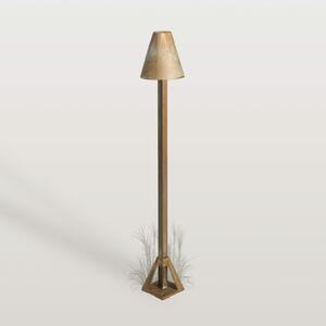 Moretti Luce Φωτιστικό δαπέδου LED Silva Disk, ύψος 50 εκ., ορείχαλκος αντίκα, Μπρούτζινο / Αντικέ ορείχαλκου, Ορείχαλκος, Εξοχική κατοικία / Ρουστίκ