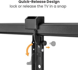 BRATECK επιτοίχια βάση LPA77-483 για τηλεόραση 43-90", full motion, 80kg