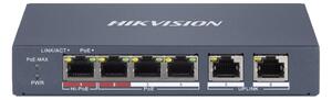 HIKVISION Managed switch DS-3E1106HP-EI, 4x PoE & 2x RJ45 ports, 100Mbps