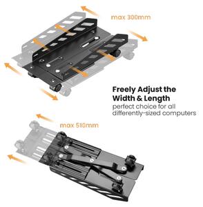 BRATECK βάση PC CPB-24 με ροδάκια, universal, μεταλλική, έως 25kg