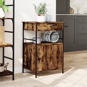 VidaXL Τρόλεϊ Κουζίνας Καπνιστή Δρυς 56x43x89,5 εκ. Επεξεργασμένο Ξύλο