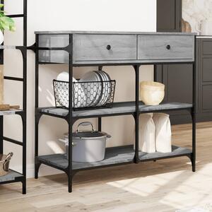 VidaXL Τρόλεϊ Κουζίνας Sonoma Γκρι 105x42x95 εκ. Επεξεργασμένο Ξύλο
