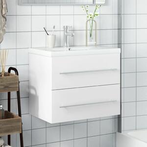 VidaXL Ντουλάπι Μπάνιου με Ενσωματωμένο Νιπτήρα Λευκό