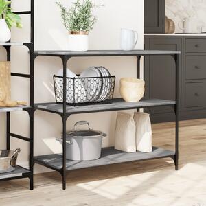 VidaXL Τρόλεϊ Κουζίνας Sonoma Γκρι 102x50x95 εκ. Επεξεργασμένο Ξύλο