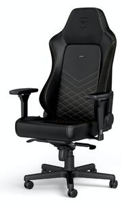 Noblechairs HERO Gaming Chair - cold foam, steel armrests, 60mm casters, 150kg - black/gold