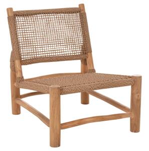 ΚΑΡΕΚΛΑ LONDER HM5986 ΞΥΛΟ TEAK ΣΕ ΦΥΣΙΚΟ ΚΑΙ ΣΥΝΘΕΤΙΚΟ RATTAN 63x77x77Υεκ