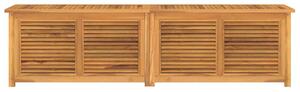 VidaXL Μπαούλο Αποθήκευσης Κήπου με Τσάντα 200x50x55εκ Μασίφ Ξύλο Teak