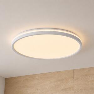 Lindby Φωτιστικό οροφής LED Edmund, λευκό, Ø 39 cm, CCT, IP44, Λευκό, Μπάνιο, Πλαστικό, σύγχρονο