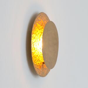 Holländer Φωτιστικό τοίχου LED CORONARE, Ø 26 cm, χρυσό, μέταλλο, με δυνατότητα ρύθμισης, ρυθμιζόμενος, Χρυσό / Ορείχαλκου, Σαλόνι / τραπεζαρία, Μέταλλο, σύγχρονο