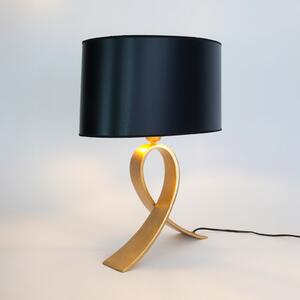 Holländer Επιτραπέζια λάμπα CICLO OVAL, μαύρο/χρυσό, 52 cm, μέταλλο/πλαστικό, Μαύρο, Σαλόνι / τραπεζαρία, Μέταλλο, σύγχρονο