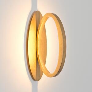 Holländer Επιτοίχια λάμπα LED ASTERISCO OVAL, χρυσό χρώμα, 45 cm, μέταλλο, ρυθμιζόμενη, ρυθμιζόμενος, Χρυσό / Ορείχαλκου, Σαλόνι / τραπεζαρία, Μέταλλο, σύγχρονο