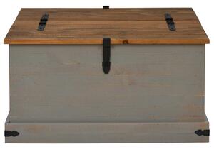 VidaXL Σεντούκι αποθήκευσης HALDEN γκρι 91x91x47 cm μασίφ ξύλο πεύκο