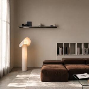 Lucande LED λαμπτήρας δαπέδου Sansibar, μπεζ, 110 εκ., με ρυθμιζόμενη ένταση, ρυθμιζόμενος, Μπεζ, υπνοδωμάτιο, Ύφασμα / Κλωστοϋφαντουργία, σχεδιασμός