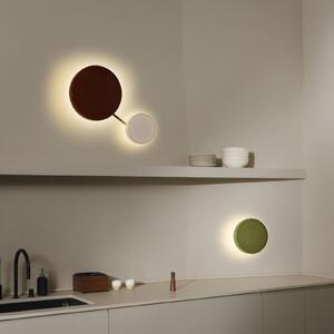 MARSET LED απλίκα Caramel, οπαλίνα, Ø 22 cm, TRIAC, γυαλί, ρυθμιζόμενος, Λευκό, Σαλόνι / τραπεζαρία, Γυαλί, σχεδιασμός