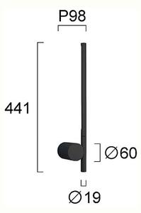 Απλίκα Τοίχου LED Viokef Novita Black 4293000