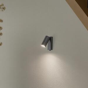 Nowodvorski Lighting Επιτοίχιος προβολέας FOURTY, σκούρο γκρι, ύψος 17 cm, μέταλλο, GU10, Γκρι, Σαλόνι / τραπεζαρία, Μέταλλο, σύγχρονο