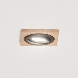Lamkur Φωτιστικό οροφής Tobby, 10 x cm, ξύλο δρυός, GU10, ρυθμιζόμενος, Ξύλου, Σαλόνι / τραπεζαρία, Ξύλο, Σκανδιναβικό, Γωνιακά φωτιστικά