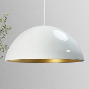 ROYALTECH Lipeo κρεμαστό φωτιστικό, λευκό/χρυσό, Ø 40 cm, μέταλλο, E27, ρυθμιζόμενος, Σαλόνι / τραπεζαρία, Μέταλλο