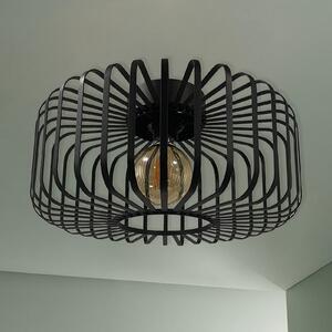 ROYALTECH Φωτιστικό οροφής Niko, μαύρο, Ø 39 cm, μέταλλο, E27, ρυθμιζόμενος, Σαλόνι / τραπεζαρία, Μέταλλο, σύγχρονο