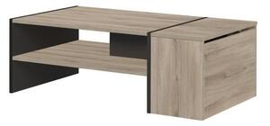 Yori τραπεζάκι σαλονιού 107x60εκ. Light Kronberg Oak/Black με αποθηκευτικό χώρο