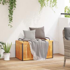VidaXL Κουτί Μαξιλαριών Εξ. Χώρου 85x45x45/53 εκ. Μασίφ Ακακία/Ατσάλι