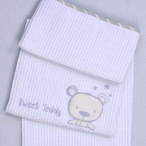 Κουβέρτα Πικέ Κούνιας (100x140) Baby Oliver Sweet Teddy 350