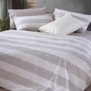 Παπλωματοθήκη Μονή (Σετ 170x240) 2 Όψεων Nef-Nef Homeware Casual Stripe Ecru