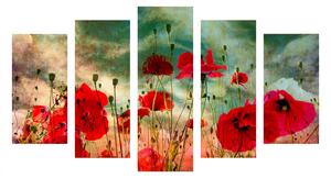 ΠΙΝΑΚΑΣ ΠΕΝΤΑΠΤΥΧΟ MDF POPPY FIELD FB97206.03 100X0,3X60 εκ